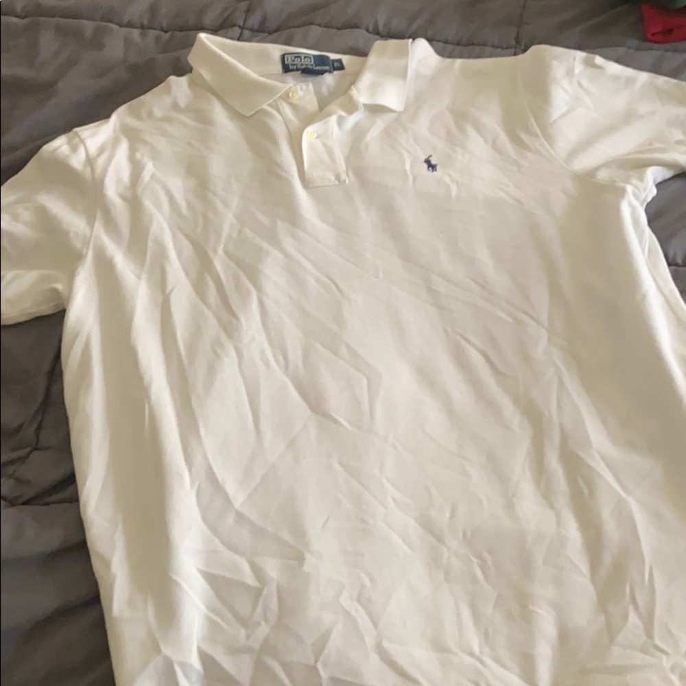 white polo shirt